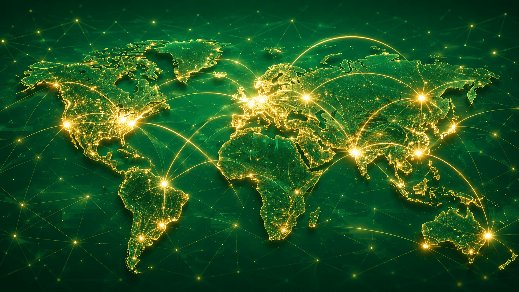 World map showing connection points between Merchants and Affiliate Marketers.
